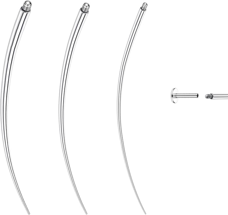 Piercing Taper Ball Grabber Tool for Changing Jewelry - 14G 16G 18G 20G Stainless Steel Flat Back Earrings Applicator Tool Threadless Insertion Pin Thread Body Piercing Kit for Ear Nose Lip