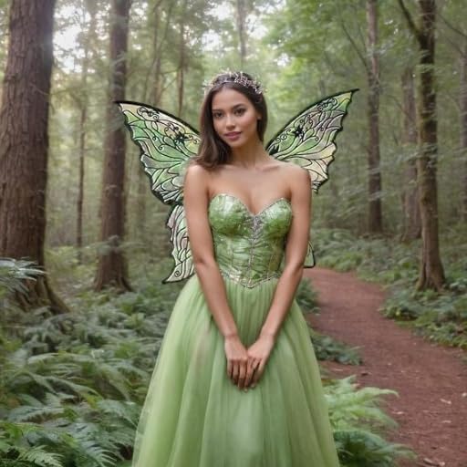 Fairy Wings for Adults and Girls，Fairy Costume Set with Floral Garland, Fairy Hair Tinsel, Wand & Elf Ears – 29"x21" Organza Butterfly Wings – Ideal for Cosplay, Party, Black
