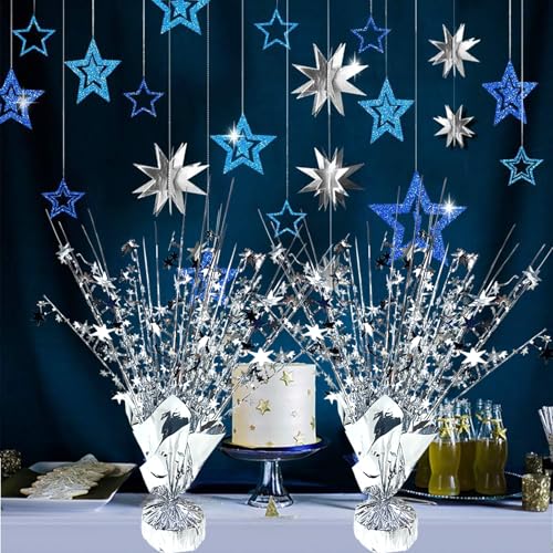 FUBININA 12 Pack Metallic Foil Spray Centerpiece Star Table Decoration Burst Table Centerpieces for New Years Nye Birthday...