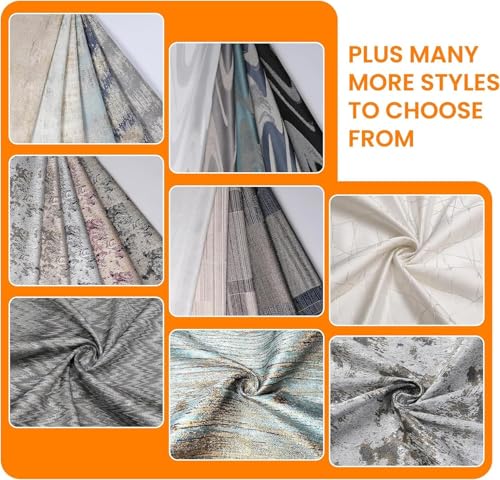Majestic Giftware Premium Jacquard Cut Fabric (1348-40X120) | 40" Wide X 120" Length Silver Ripple Cloth for Table Runner,...