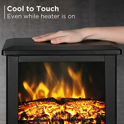 TURBRO Suburbs TS17 Compact Electric Fireplace Stove, 18” Freestanding Stove Heater with Realistic Flame - CSA Certified -...