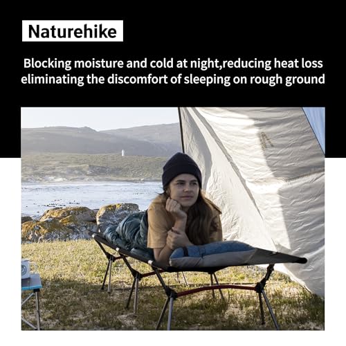 Naturehike ArmyWild Folding Camping Cot, Height Adjustable Ultralight Backpacking Cot, Portable Camping Bed for Camping Hi...