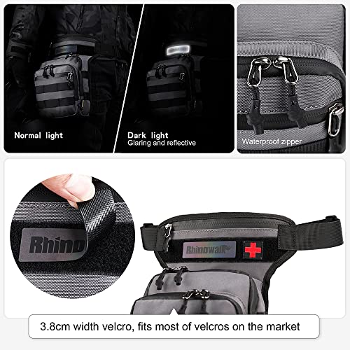 SUNELFFY Motorcycle Drop Leg Bag Military Thigh Pouch Bag Tactical Hip Thigh Pack Leg Bag Multifunctional for Riding Cycli...