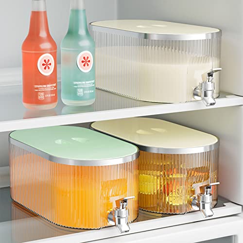 Water Dispenser, Beverage Dispenser Drink Jug Dispenser Drink Dispenser for Fridge Refrigerator Cold Water Kettle with Fau...