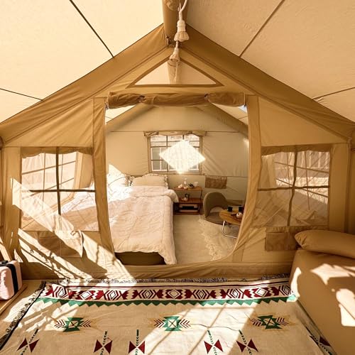Coody | Rbm Outdoors Koala/Hub/Octopus Inflatable Tents for Camping with Stove Jack, 2/8/10 Person Luxury Canvas Blow Up T...