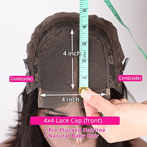 bangjazz Lace Front Wigs Human Hair Water Wave Wig 180% Density Brazilian Virgin Hair Pre Plucked with Baby Hair Wigs for Black Women Deep Water Wig 16 Inch Natural Color (16 Inch,Water Wave Wigs)