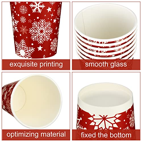 WILLBOND 60 Pcs Hot Chocolate Coffee Cups Christmas Party Favor Gift Disposable Coffee Cups 16 oz Holiday Hot Cocoa Bar Ki...