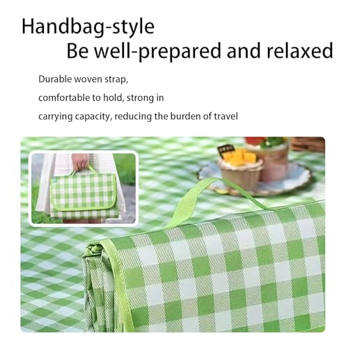 EIYNIY Large Picnic Blanket Waterproof and Sand Proof -59x39 inch Large Outdoor Beach Mat, Portable Foldable Blanket, Suit...