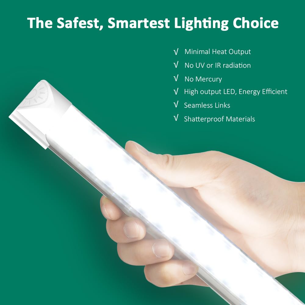 SHOPLED 8FT LED Shop Light, 72W 9360LM 6000K Cool White, T8 LED Tube Lights Fixture, High Output, 8 Foot Shop Lights for Garage, Workshop, Warehouse, Plug and Play, 25 Pack