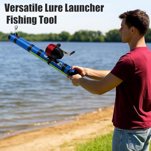 2026 New Fishing Catapult Rod, Pole Shooting Catapult Fishing Rod Lure Angling Tools, Portable Telescopic Slingshot Fishin...