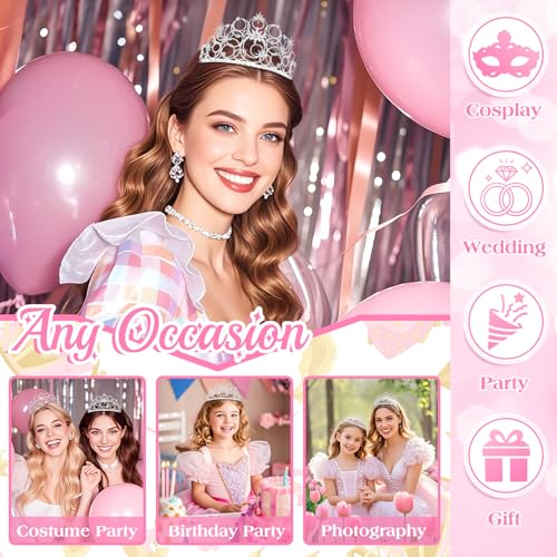 Civlory Princess Crown Tiaras for Women Stellar Costume Girls Wicth Merch Hat Accessories for Halloween Party Favors Dress...