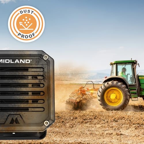 Midland- SPK100 Heavy-Duty 20W External Speaker - 180 Degrees Swivel Base Bracket Works with All CB and MXT Radios 8-OHM Sound System 3.5mm Audio Plug - Easy Installation Waterproof Design