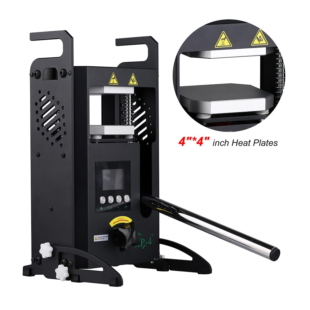 Heat Press Machine with Dual Heated Plates 4 Tons Manual Press with LCD Digital Display Screen