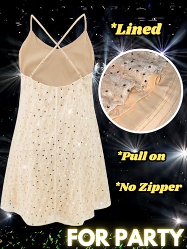 Kaei&Shi Feather Sequin Dress,Spaghetti Strap Backless Sparkly Mini Dresses Women,Sexy Glitter Outfit Birthday Homecoming Nye