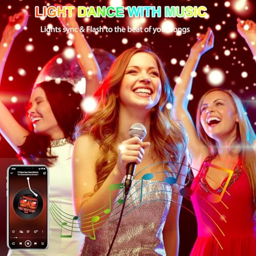 YOOWARM LED Curtain Light,10ft x 10ft 300 LED RGB Christmas Lights,USB Color Changing String Fairy Lights Curtain with Sma...
