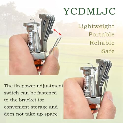 Portable Camping Stove Backpacking Stove, Specialized Hiking Stove Camping Stove with Piezo Ignition Stable Support Wind-R...