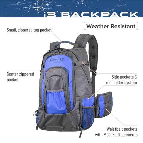 FROGG TOGGS Fishing Sling Pack, Easy Hands-Free Fishing Tackle Storage Bag with Water Bottle Pocket