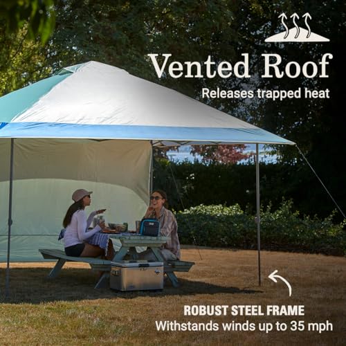 Coleman Oasis Instant Pop-Up Canopy Tent with Side Wall Attachment, Portable Shelter with Easy Setup & Takedown, Wheeled C...