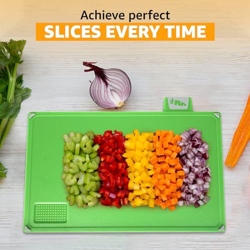 EZTICO Cutting Board Set: 4-Piece Color-Coded, Non-Slip, BPA-Free, Perfect kitchen essentials for new home, Dishwasher Saf...