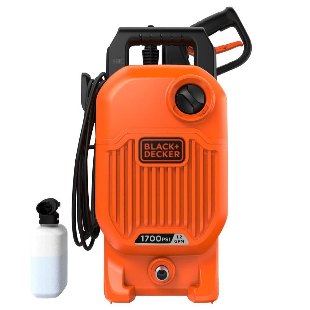 BLACK+DECKER Electric Pressure Washer, Cold Water, 1700 PSI, 1.2 GPM (BEPW1700)