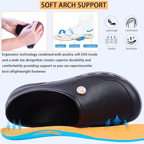 VAVSYL Slip Resistant Work Shoes for Women,Lightweight Waterproof Chef Shoes Men,Non Slip Work Shoes for Nurse/Kitchens/Re...