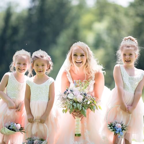 Silver Crown, Princess Tiara With Crystal, Queen Headband With Comb for Women and Girls