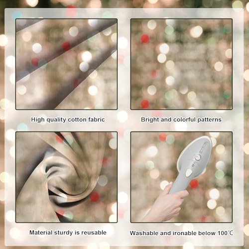 Avezano Christmas Bokeh Halos Photography Backdrop for Children Kids Portrait Photoshoot Glitters Light Bokeh Merry Xmas P...