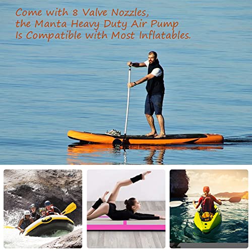 BEWELLAERO Paddle Board Pump Rechargeable Sup Air Pump Electric Portable with 10000mAh Battery, 25PSI High Pressure Inflat...