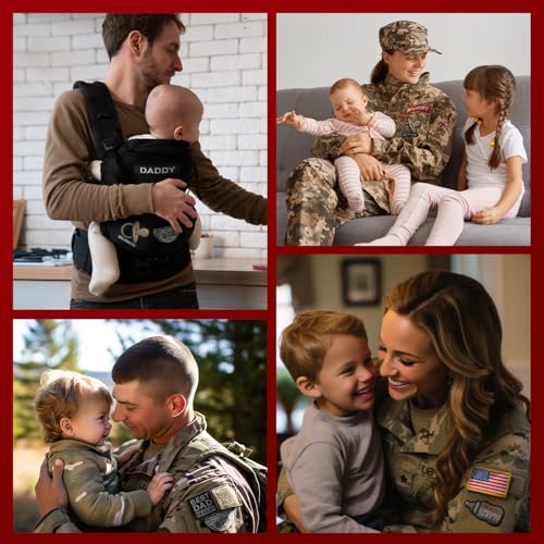 WILDREEDS 7 Pieces Daddy and Mommy Patches, Hook and Loop Tactical Funny Patch for Hats, Diaper Bags, Lunch Bags