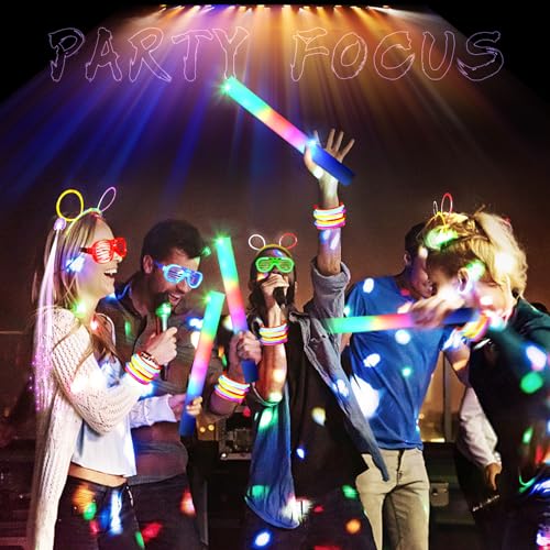 272 PCs Glow Party Supplies, 24 Foam Glow Sticks, 24 LED Glasses and 200 Glow Sticks ＆ Bracelets, 12 Glow sticks headband ...