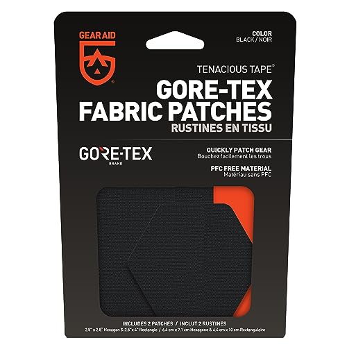 Gear AID Tenacious Tape Gore-TEX Fabric Patches for Quickly Fixing Holes and Tears in Jackets, Gloves, Rain and Ski Pants,...