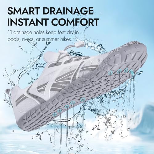 ATHMILE Barefoot Shoes Women Water Shoes Wide Toe Non-Slip Aqua Beach Quick-Dry for Swim Kayak Lake Pool River Hiking Surf...