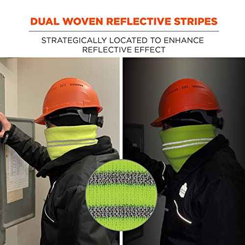 Ergodyne N-Ferno 6961 Reflective Neck Warmer, Fleece Neck Gaiter, Winter Face Covering