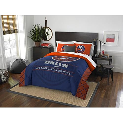 Northwest Company NHL New York Islanders Comforter and Sham Set, Full/Queen, Draft
