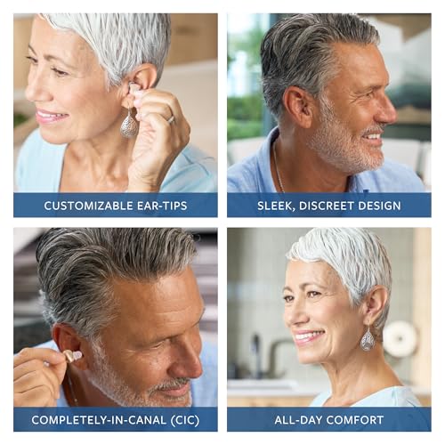 Nano Hearing Aids First Ear Plus CIC - Completely in Canal - For Adults & Seniors with Mild to Moderate Hearing Loss - Inc...