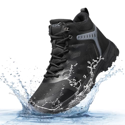ARISIC Non Slip Work Boots for Men Comfortable Slip Resistant Work Shoes Waterproof Restaurant Chef Shoes Breathable Mesh ...