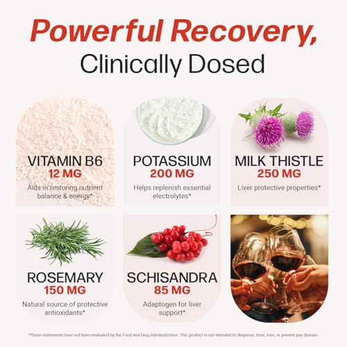 Life Happns Liver Support & Recovery Supplement for Adults – Doctor-Formulated with Milk Thistle, Schizandra, Rosemary, B6...