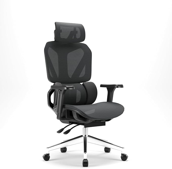 G-PACK PRO Ergonomic Office Chair – Mesh Office Chair with Headrest, Adjustable Armrest and Lumbar Support – Holds Up to 290lbs (GPP-MAX-90)
