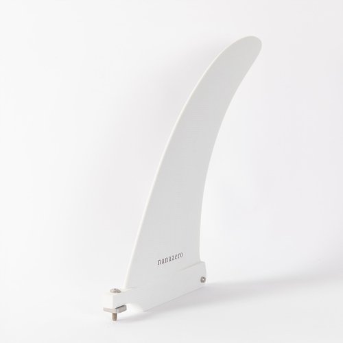 nanazero Fiberglass Center fin Flex 7" Milky White - Surfboard Single Center fins, Longboard, Midlength
