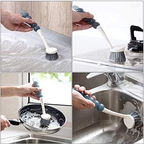 Multi-Purpose Scrub Brush Set - 4 Pack Kitchen Cleaning Brushes with Stiff Bristles for Dishes, Pots, Pans, Sink & Bottles...