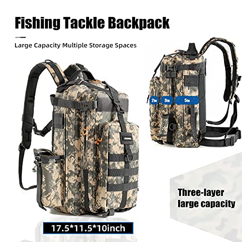 BLISSWILL Fishing Backpack - Waterproof with Rod Holder, Ideal Fishing Gear and Gifts for Men