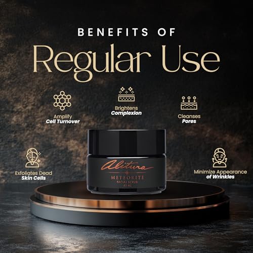 Alitura Meteorite Scrub ? Exfoliating Face & Body Scrub with Pearl Powder & Bamboo Stem Cells ? Brightening & Anti-Aging Exfoliant for Dead Skin, Dark Spots, and Fine Lines ? For Men & Women, 60ml