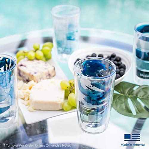 Tervis Made in USA Double Walled Inkreel - Crystal Nature Collection Insulated Tumbler Cup Keeps Drinks Cold & Hot, 16oz, Windswept