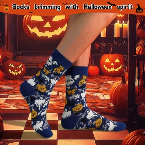 Halloween Socks,Unisex Crew Novelty Socks,Festive Design,Holiday Costume Party Wear