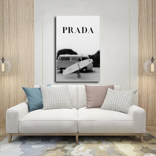 Dehub Black And White Luxury Poster for Home Office Decoration Chic Fashion Canvas Prints for Wall Aesthetic Perfect Gifts for Birthday Party Unframe-style 24x36inch(60x90cm)