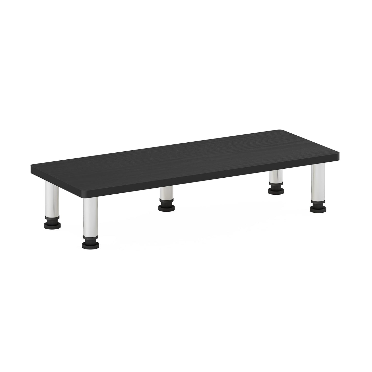 Furinno Turn-N-Tube Monitor Riser Stand, Americano, Stainless Steel Tubes