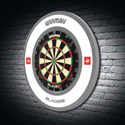 Winmau Dart Board Surround Ring - Pro Line 1.0 & 2.0 Red, Blue, Black & White Dartboard Surround - Backboard Wall Protector