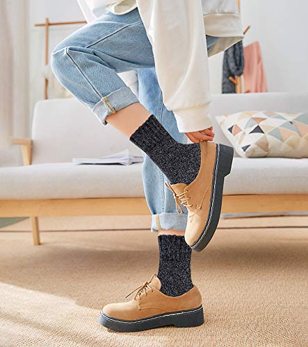 Loritta Wool Socks for Women, Winter Warm Stocking Stuffers Gifts for Women Cabin Crew Hiking Boot Socks