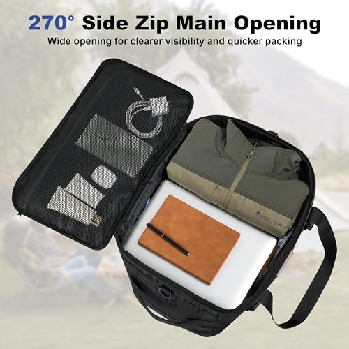 KOKKOYA 40L Military Tactical Backpack for Men 3 in 1 with MOLLE System Waterproof 600D Black Backpack for Travel Outdoor ...
