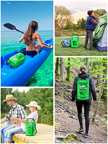 HEETA Dry Bag Waterproof for Women Men, 5L/10L/20L/30L/40L Roll Top Lightweight Dry Storage Bag Backpack with Phone Case f...